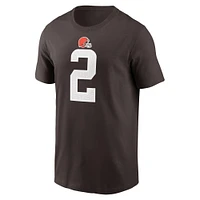 T-shirt avec nom et numéro de joueur des Cleveland Browns Nike Amari Cooper marron pour homme