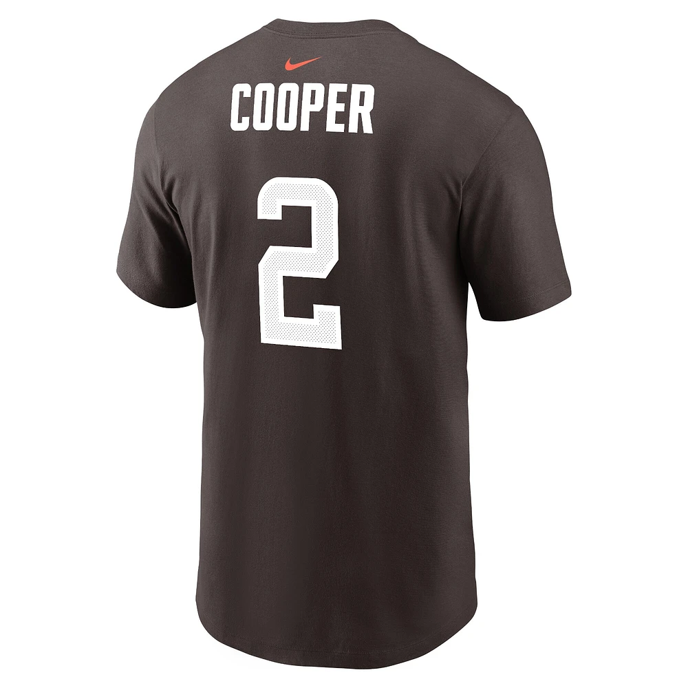 T-shirt avec nom et numéro de joueur des Cleveland Browns Nike Amari Cooper marron pour homme