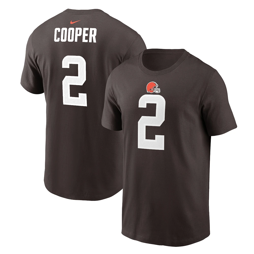 T-shirt avec nom et numéro de joueur des Cleveland Browns Nike Amari Cooper marron pour homme