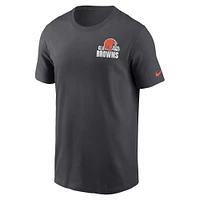 T-shirt essentiel Nike Cleveland Browns Blitz anthracite pour homme