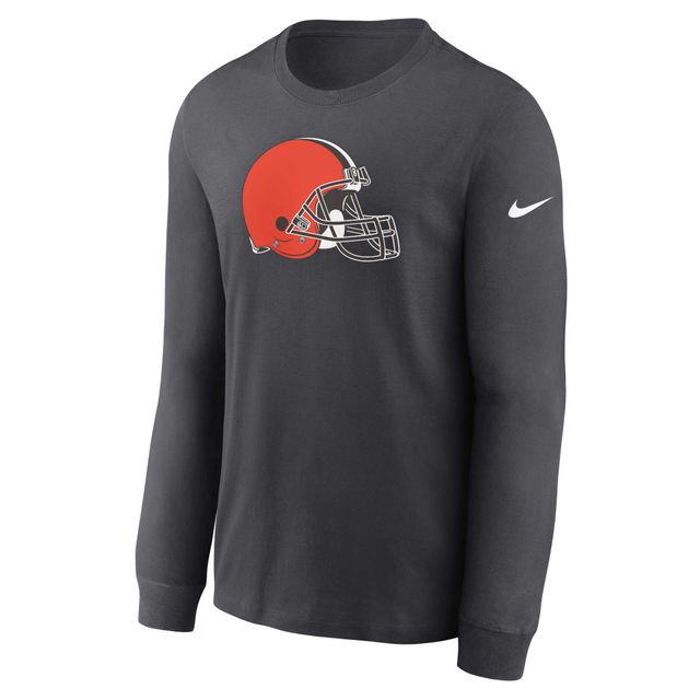 Cleveland Browns Nike Primary Logo T-Shirt - Heathered Gray