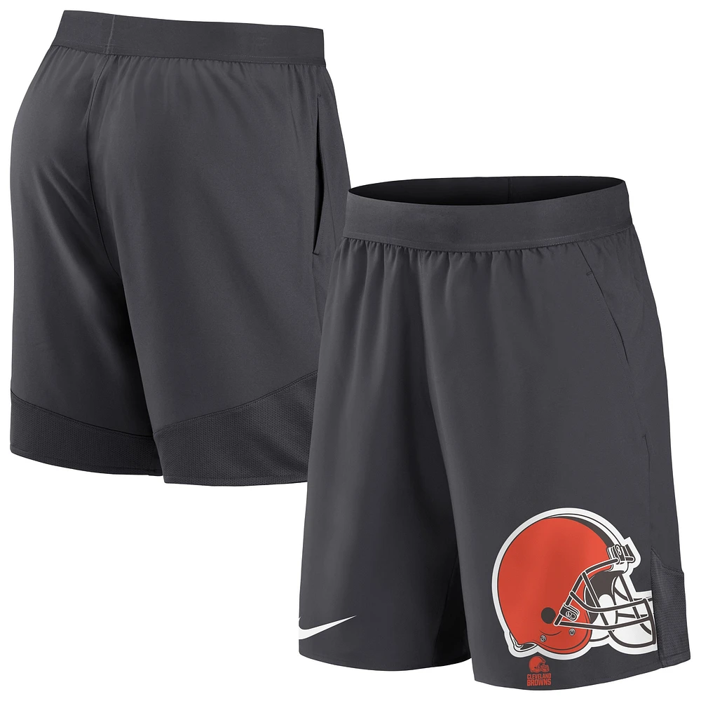 Short Performance Cleveland Browns Stretch Nike pour homme, anthracite