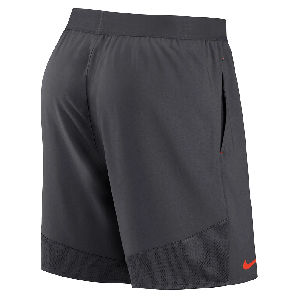 Short tissé extensible Nike anthracite Cleveland Browns pour homme