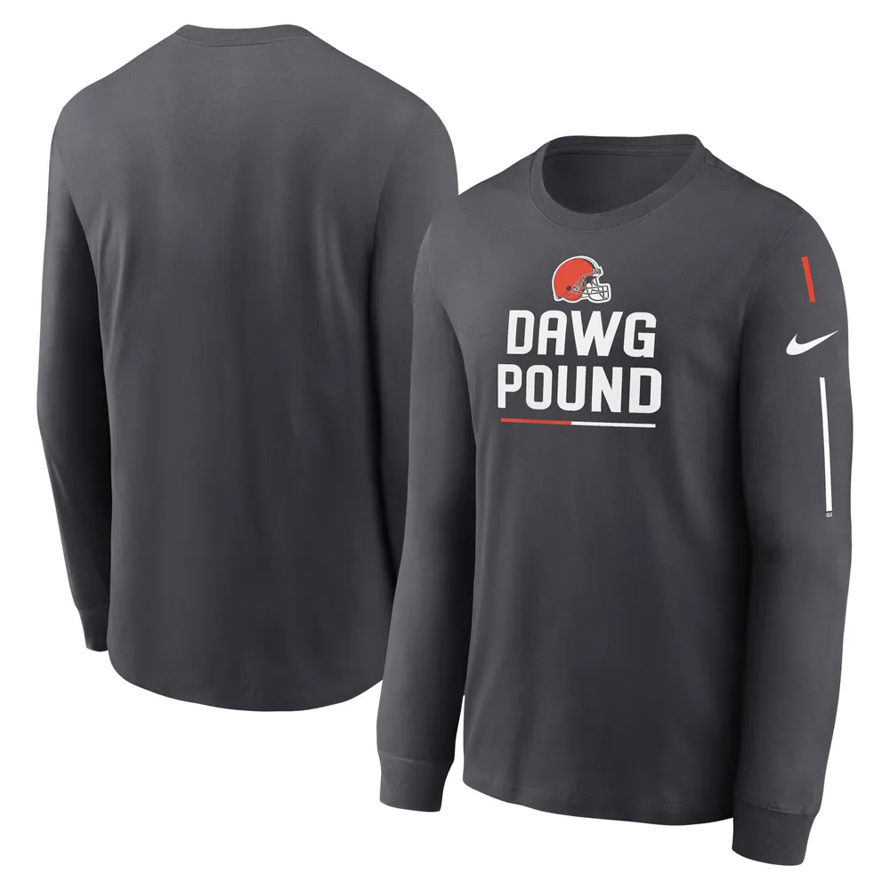 Lids Cleveland Browns Nike Team Slogan Long Sleeve T-Shirt - Anthracite