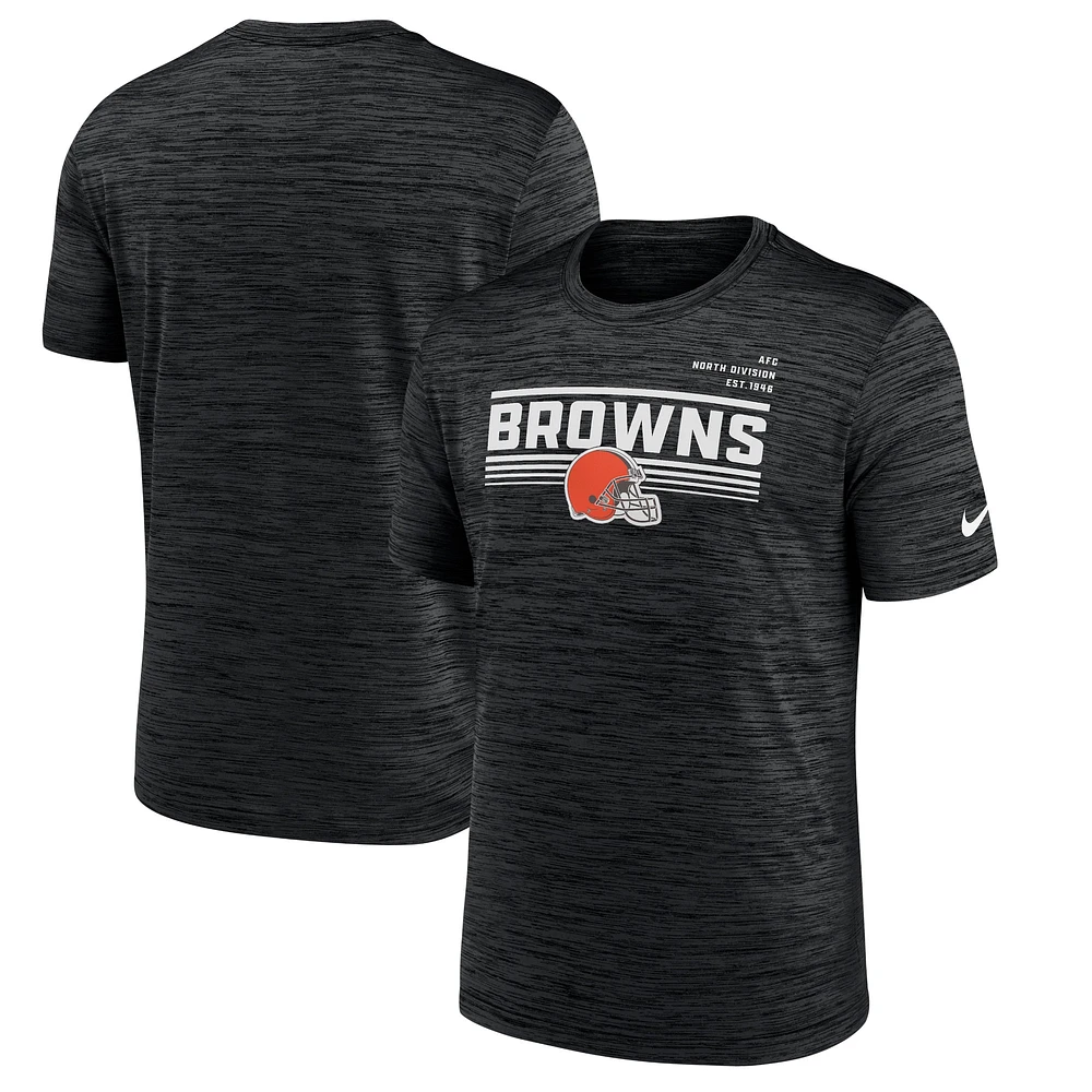 T-shirt Yardline Velocity Performance des Cleveland Browns de Nike pour homme, anthracite