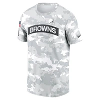 Men's Nike Arctic Camo Cleveland Browns 2024 Salute To Service Performance T-Shirt