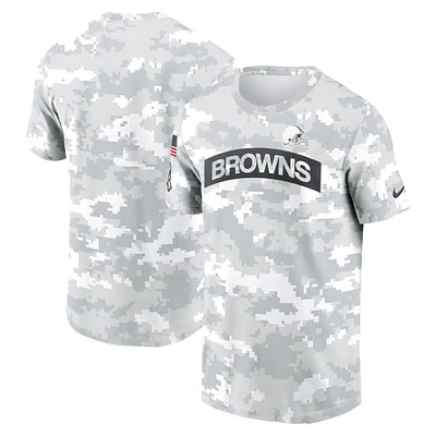 Men's Nike Arctic Camo Cleveland Browns 2024 Salute To Service Performance T-Shirt