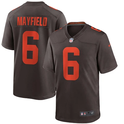 Maillot Nike Baker Mayfield pour hommes, marron, Cleveland Browns, jeu alternatif