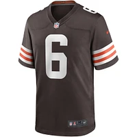 Maillot de joueur jeu Nike Baker Mayfield pour hommes, marron, Cleveland Browns