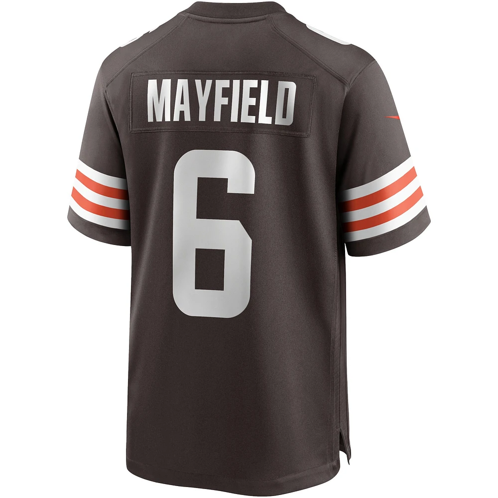 Maillot de joueur jeu Nike Baker Mayfield pour hommes, marron, Cleveland Browns