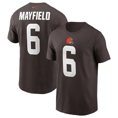 Women's Fanatics Branded Nick Chubb Brown Cleveland Browns Plus Size Name &  Number V-Neck T-Shirt