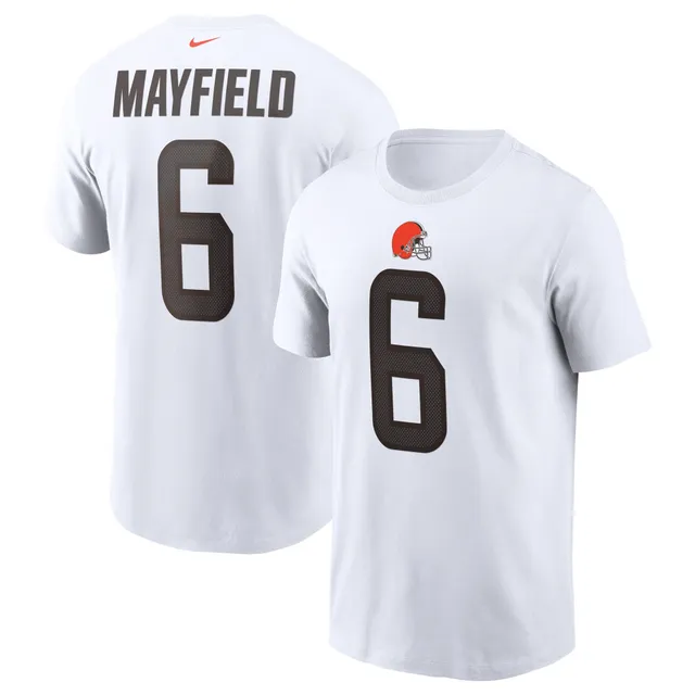 Youth Cleveland Browns Baker Mayfield Orange Mainliner Player Name & Number  Long Sleeve T-Shirt