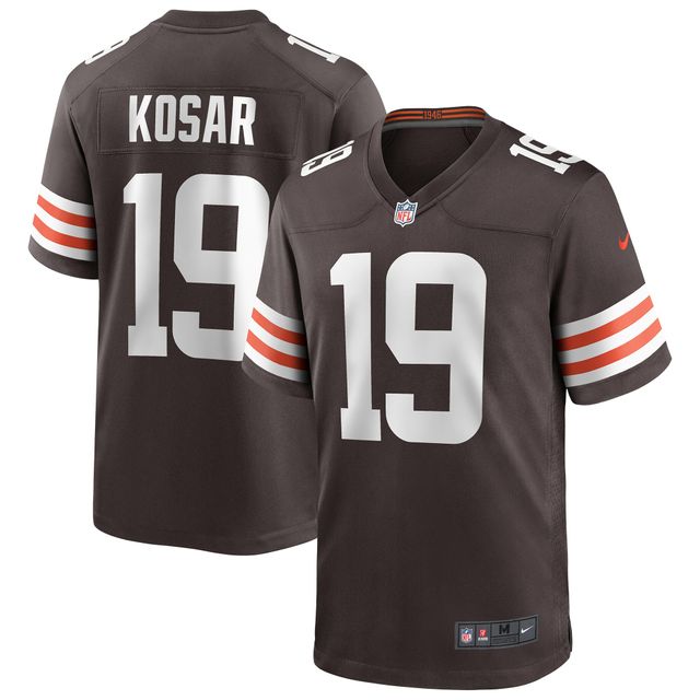 Maillot de joueur retraité Nike Bernie Kosar Brown des Cleveland Browns pour hommes