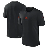 T-shirt Nike noir Cleveland Browns 2023 Sideline Performance pour homme