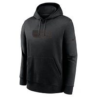 Sweat à capuche Nike Edge French Terry Club pour homme, noir, Cleveland Browns