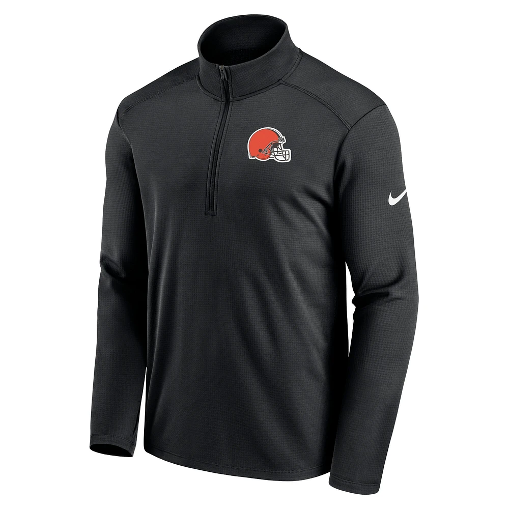 Haut à demi-glissière Pacer des Cleveland Browns Nike pour homme, noir