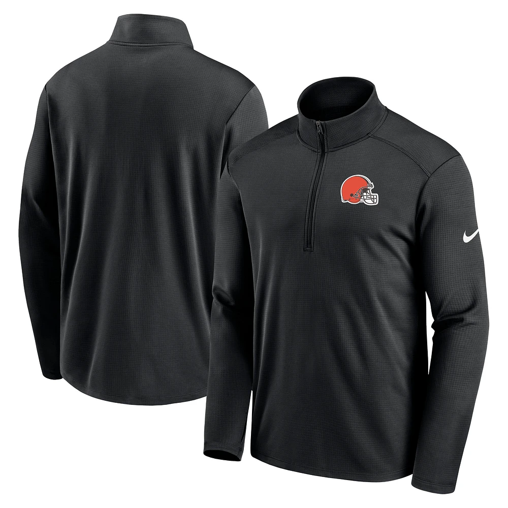 Men's Nike  Black Cleveland Browns Pacer Half-Zip Top