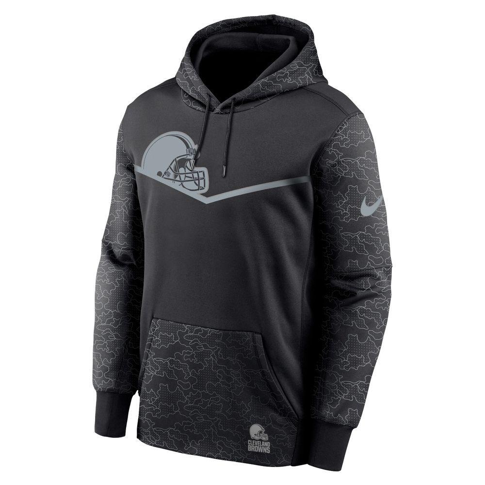 Lids Cleveland Browns Nike RFLCTV Chevron Pullover Hoodie - Black