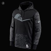 Men's Nike Black Cleveland Browns RFLCTV Chevron Pullover Hoodie