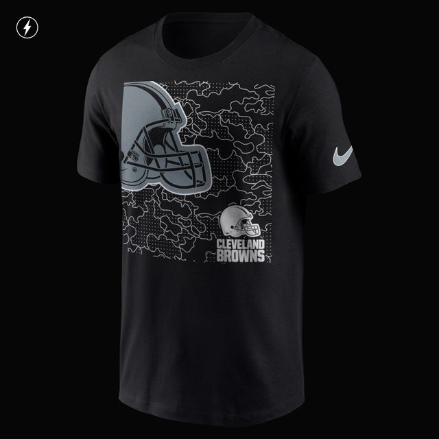 T-shirt à logo RFLCTV des Cleveland Browns Nike pour homme - Noir