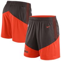 Men's Nike Brown/Orange Cleveland Browns Sideline Primary Lockup Performance Shorts