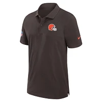 Men's Nike Brown Cleveland Browns 2024/25 Sideline Performance Polo