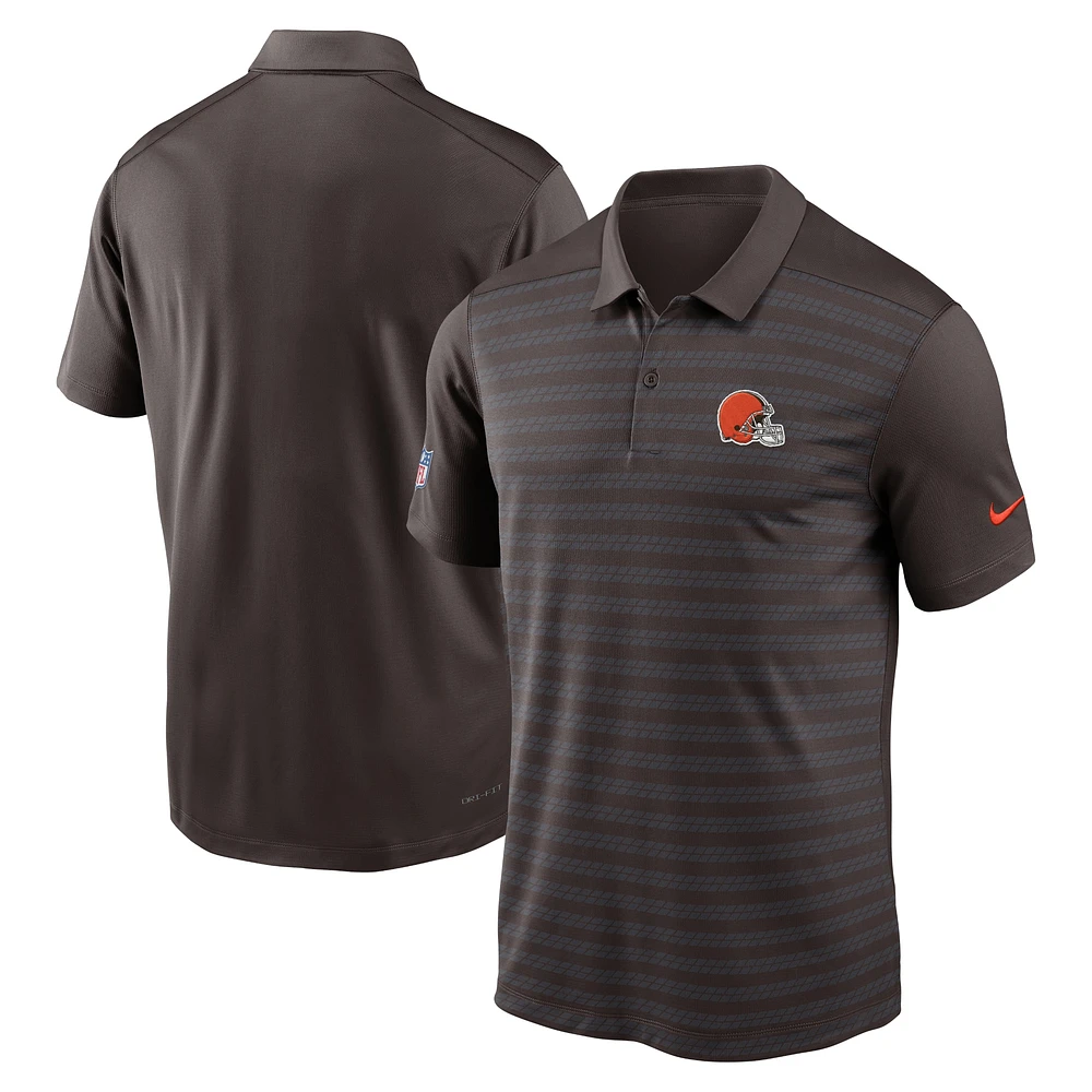 Polo Nike marron Cleveland Browns 2024 Sideline Victory Performance pour homme