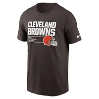 T-shirt essentiel Division Cleveland Browns Nike pour homme, marron