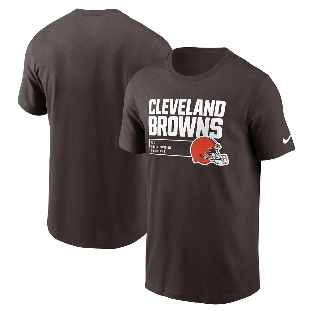 T-shirt essentiel Division Cleveland Browns Nike pour homme, marron