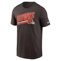 T-shirt Nike Cleveland Browns Essential Blitz Lockup pour homme, marron