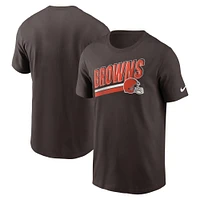 T-shirt Nike Cleveland Browns Essential Blitz Lockup pour homme, marron