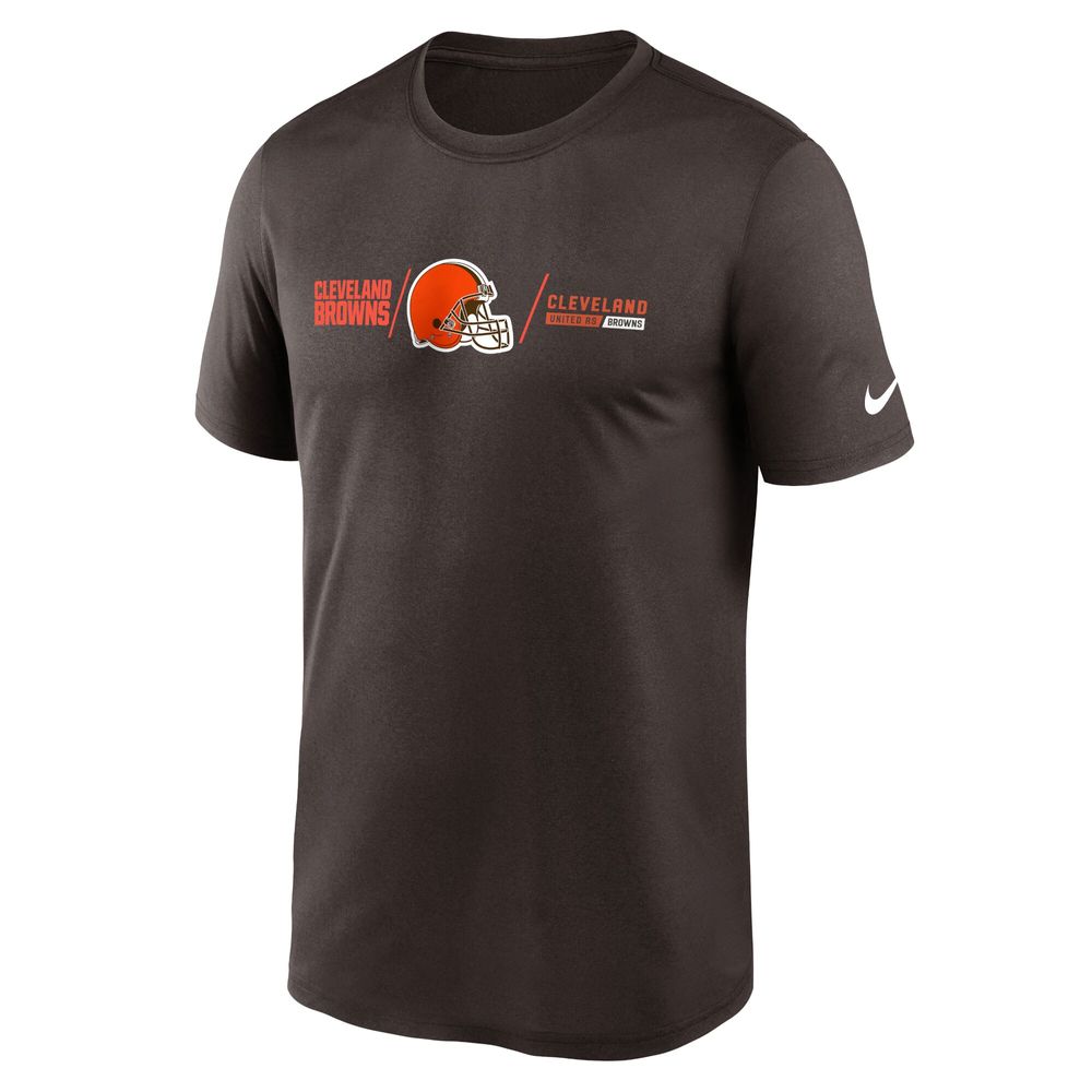 Men's Nike Brown Cleveland Browns Fan Gear Horizontal Lockup Legend - Performance T-Shirt