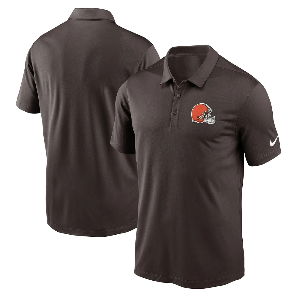 Polo de performance avec logo la franchise Cleveland Browns Nike marron pour homme