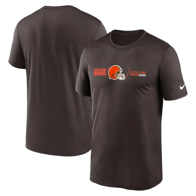 Men's Nike Brown Cleveland Browns Sideline Coach Chevron Lock Up Long  Sleeve V-Neck Performance T-Shirt