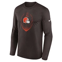 Men's Nike Brown Cleveland Browns Icon Legend Performance Long Sleeve T-Shirt