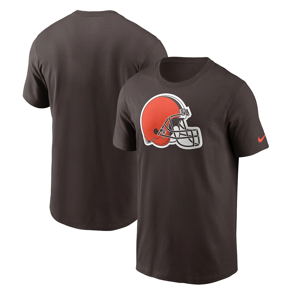 T-shirt avec logo principal Nike marron des Cleveland Browns pour hommes