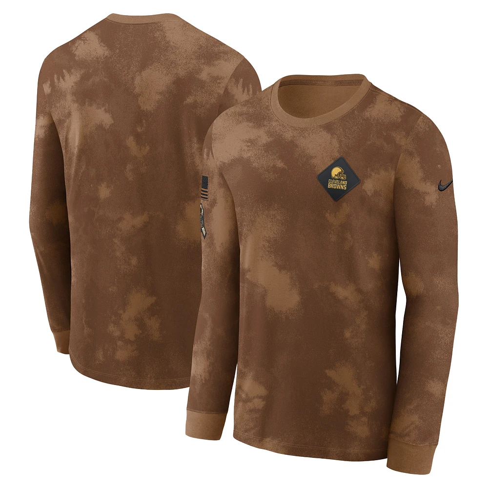 Men's Nike Cleveland Browns Salute To Service Long Sleeve T-Shirt