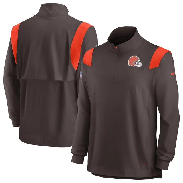 Cleveland Browns Sideline Men’s Nike Men's Dri-Fit NFL Long-Sleeve Hooded Top in Brown, Size: Medium | 00MQ2DI93-PKB