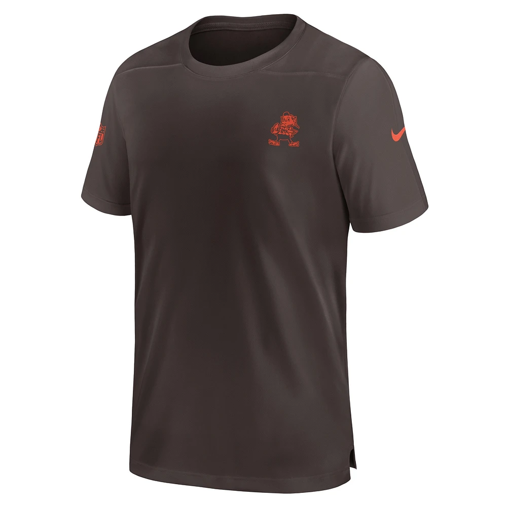 Men's Nike  Brown Cleveland Browns Sideline Coach Performance T-Shirt