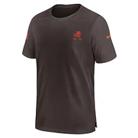 Men's Nike  Brown Cleveland Browns Sideline Coach Performance T-Shirt