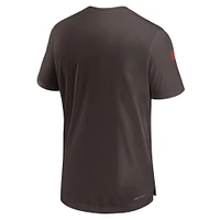 Men's Nike  Brown Cleveland Browns Sideline Coach Performance T-Shirt