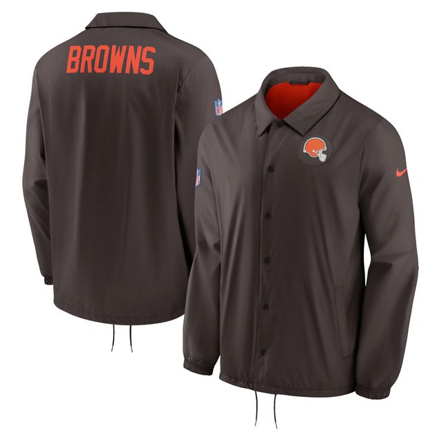 Nike Men's Cleveland Browns Sideline Coaches Anthracite Full-Zip