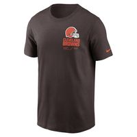 Men's Nike Brown Cleveland Browns Sideline Infograph Lockup Performance T-Shirt