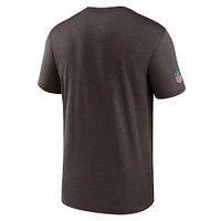Men's Nike Brown Cleveland Browns Sideline Infograph Performance T-Shirt