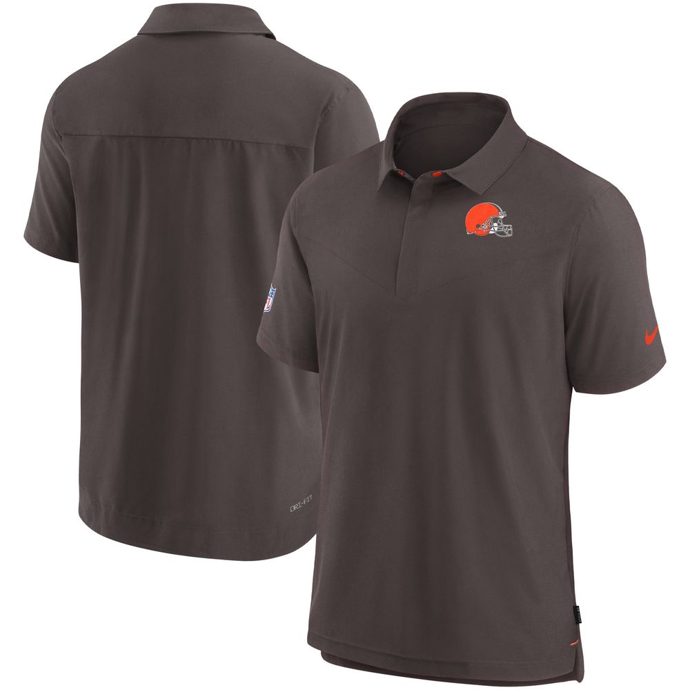 Men's Nike Brown Cleveland Browns Sideline Lockup Performance Long Sleeve T-Shirt