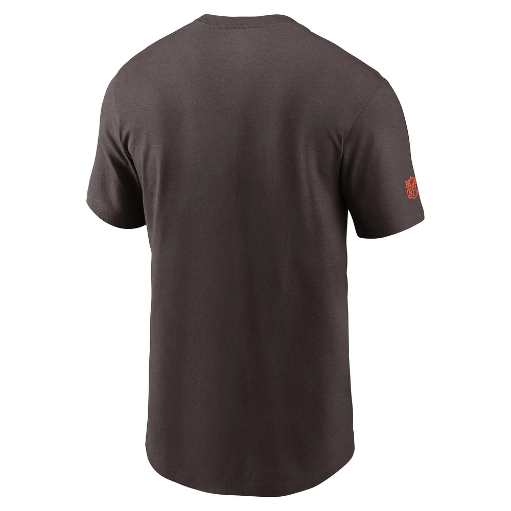 Men's Nike  Brown Cleveland Browns Sideline Performance T-Shirt