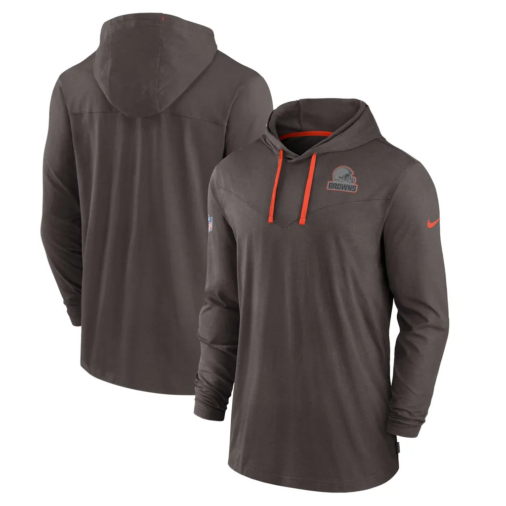 Men's Nike Gray Cleveland Browns Sideline Performance Pullover - Hoodie