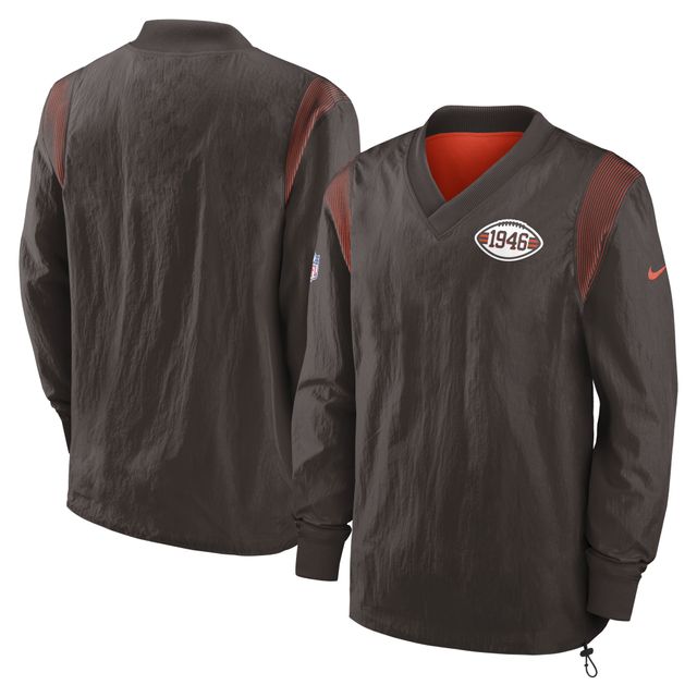 Coupe-vent réversible Nike Cleveland Browns Sideline Team ID pour homme, marron