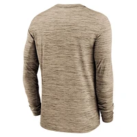 Men's Nike  Brown Cleveland Browns Sideline Team Velocity Performance Long Sleeve T-Shirt