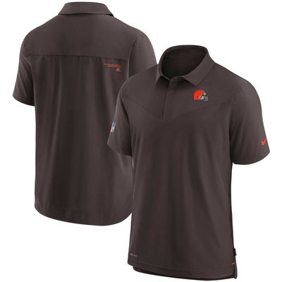 Men's Nike Brown Cleveland Browns Sideline UV Performance Polo